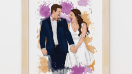 Custom Wedding Couple Portrait – Personalized Digital Illustration Gift