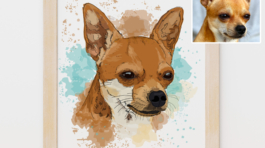 Personalized Chihuahua Portrait – Custom Pet Drawing
