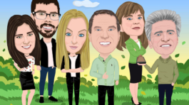 Custom office team caricature