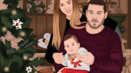 Custom Christmas Family Portrait