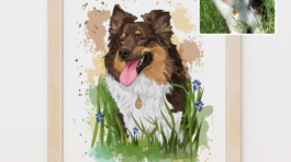 Custom Dog Portrait from Photo – Digital Illustration