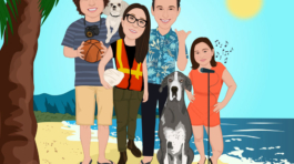 Custom Family Hawaii Illustration