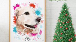 Custom Watercolor Dog Painting Golden Retriever