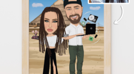 Valentine's Day Gift For Boyfriend - Custom Couple Caricature
