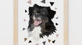 Custom Border Collie Dog Portrait Gift